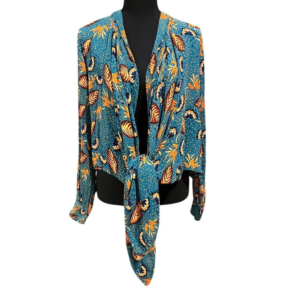 PATRONS OF PEACE Women's Multicolor BOHO Hippie Kimono Cardigan Sz M